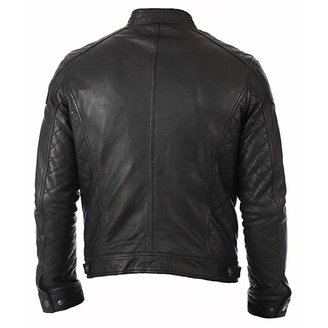 Stylish Fit Black Lambskin Leather Jacket for Men