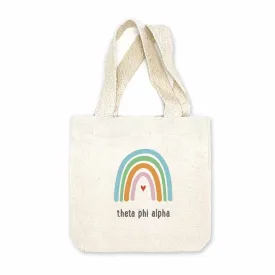 Theta Phi Alpha Sorority Rainbow Mini Tote Gift Bag