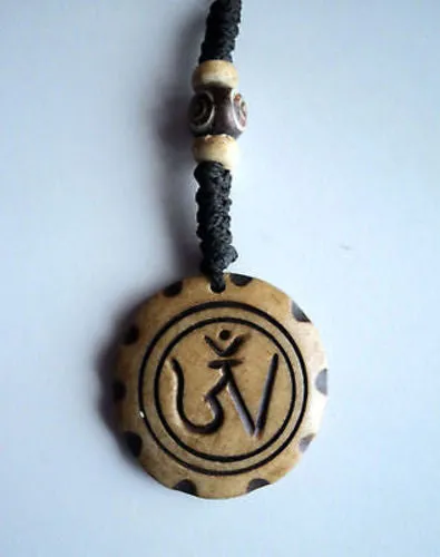 Tibetan Om Bone Keychain