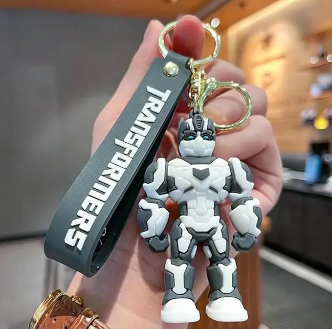 Transformers 3D Silicon Keychains With Bagcharm And Strap (Select from Drop Down Menu)