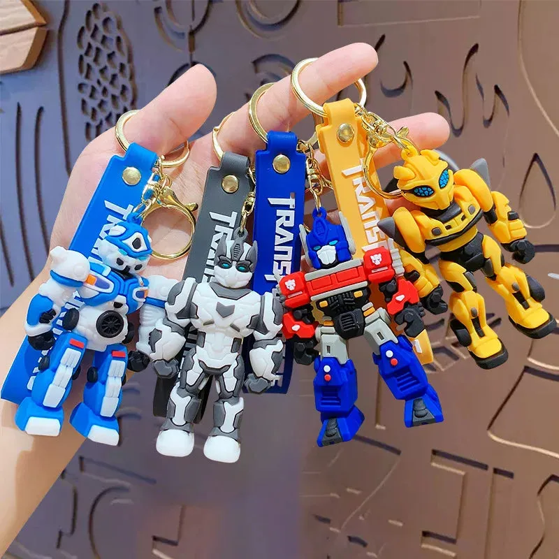 Transformers 3D Silicon Keychains With Bagcharm And Strap (Select from Drop Down Menu)