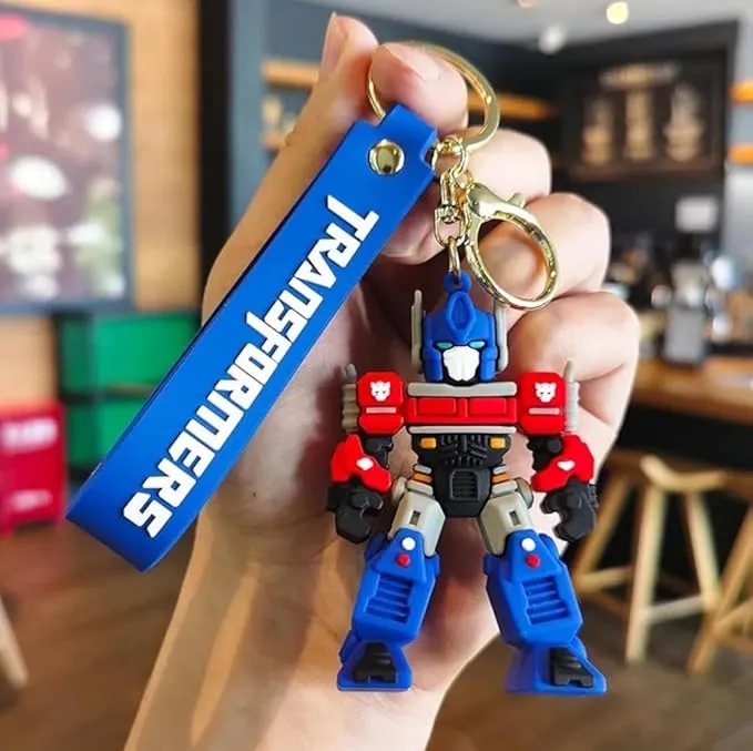 Transformers 3D Silicon Keychains With Bagcharm And Strap (Select from Drop Down Menu)