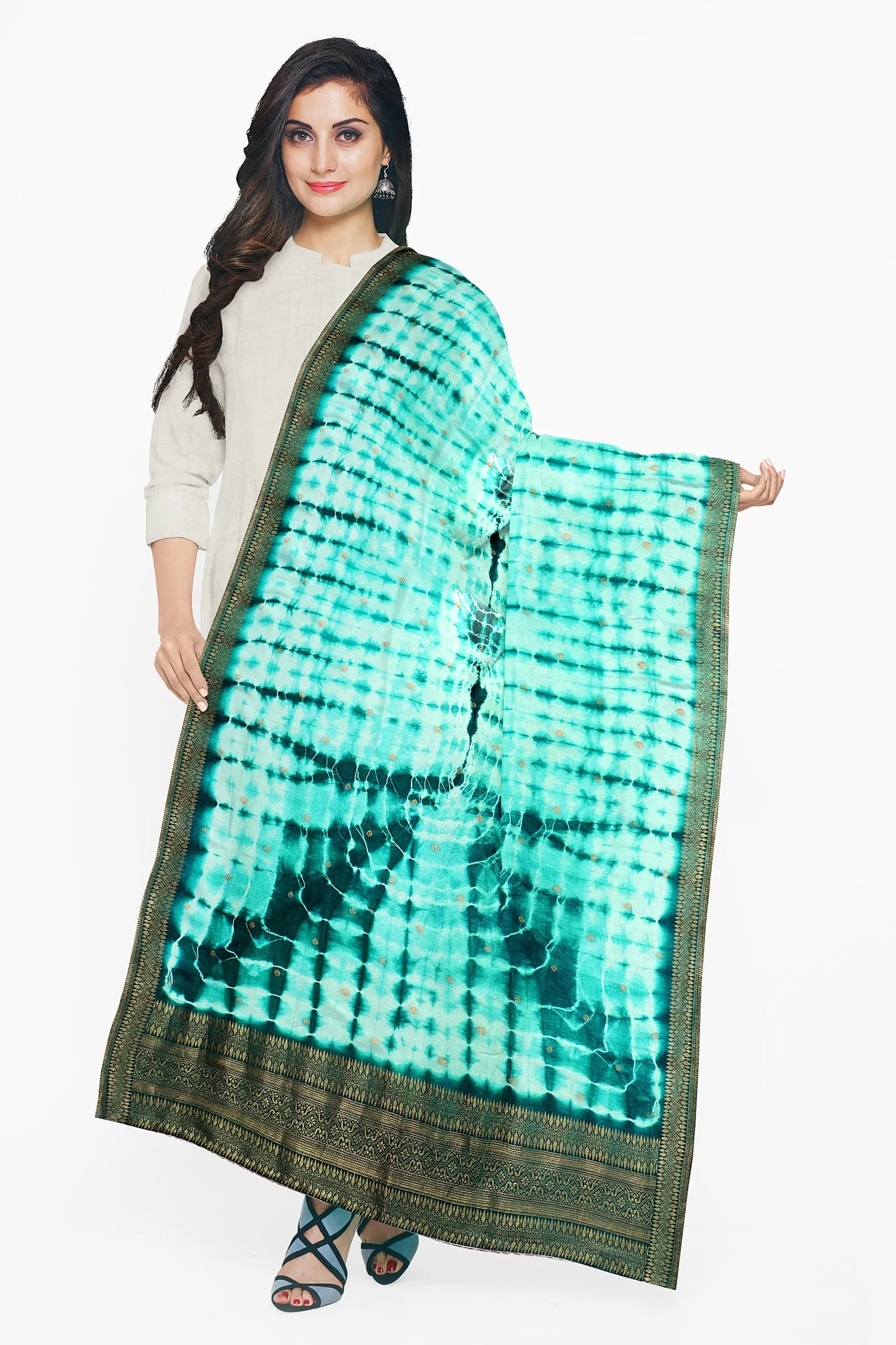 Trendy Multicolor Silk Jacquard Dupatta