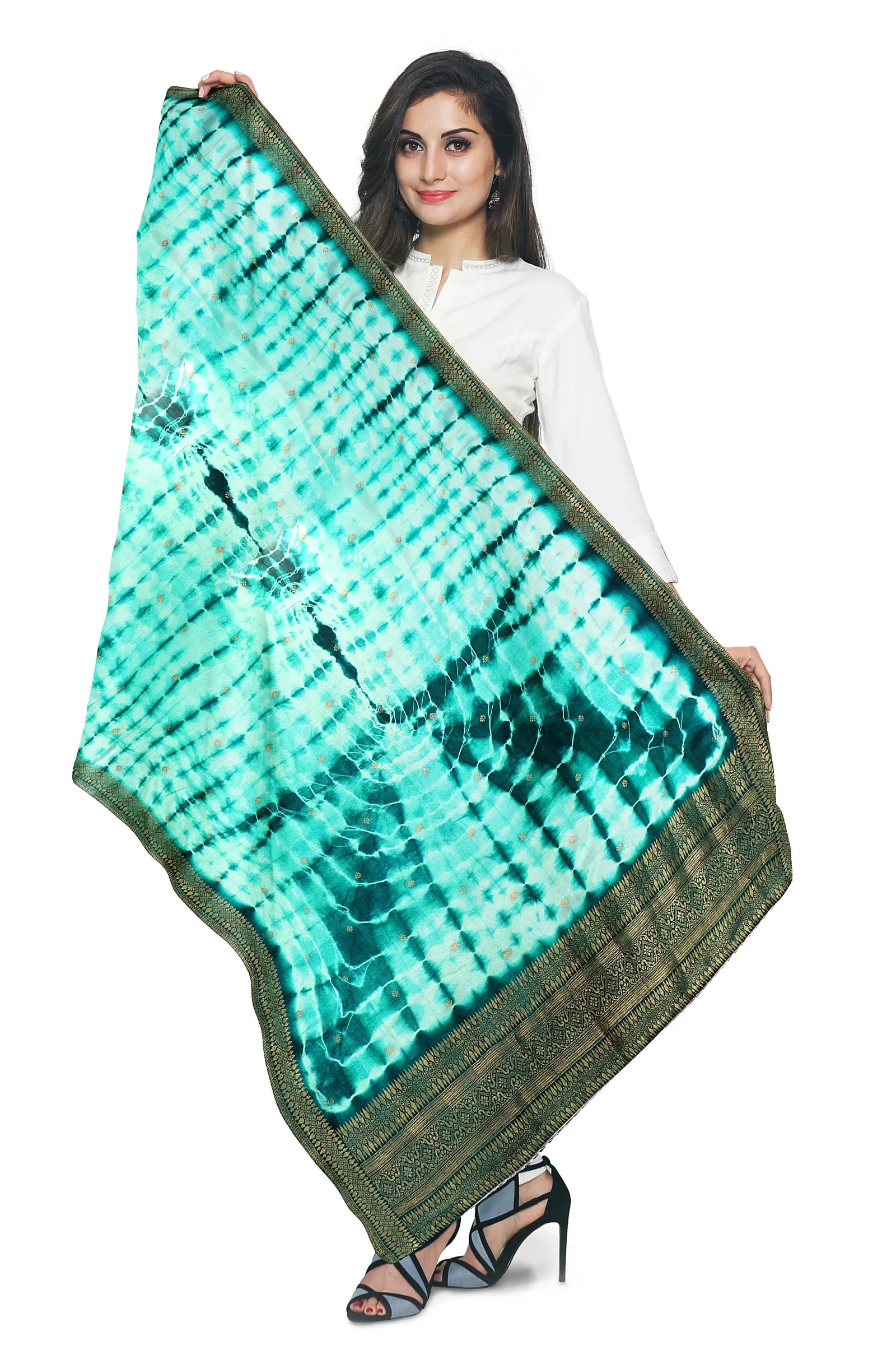 Trendy Multicolor Silk Jacquard Dupatta