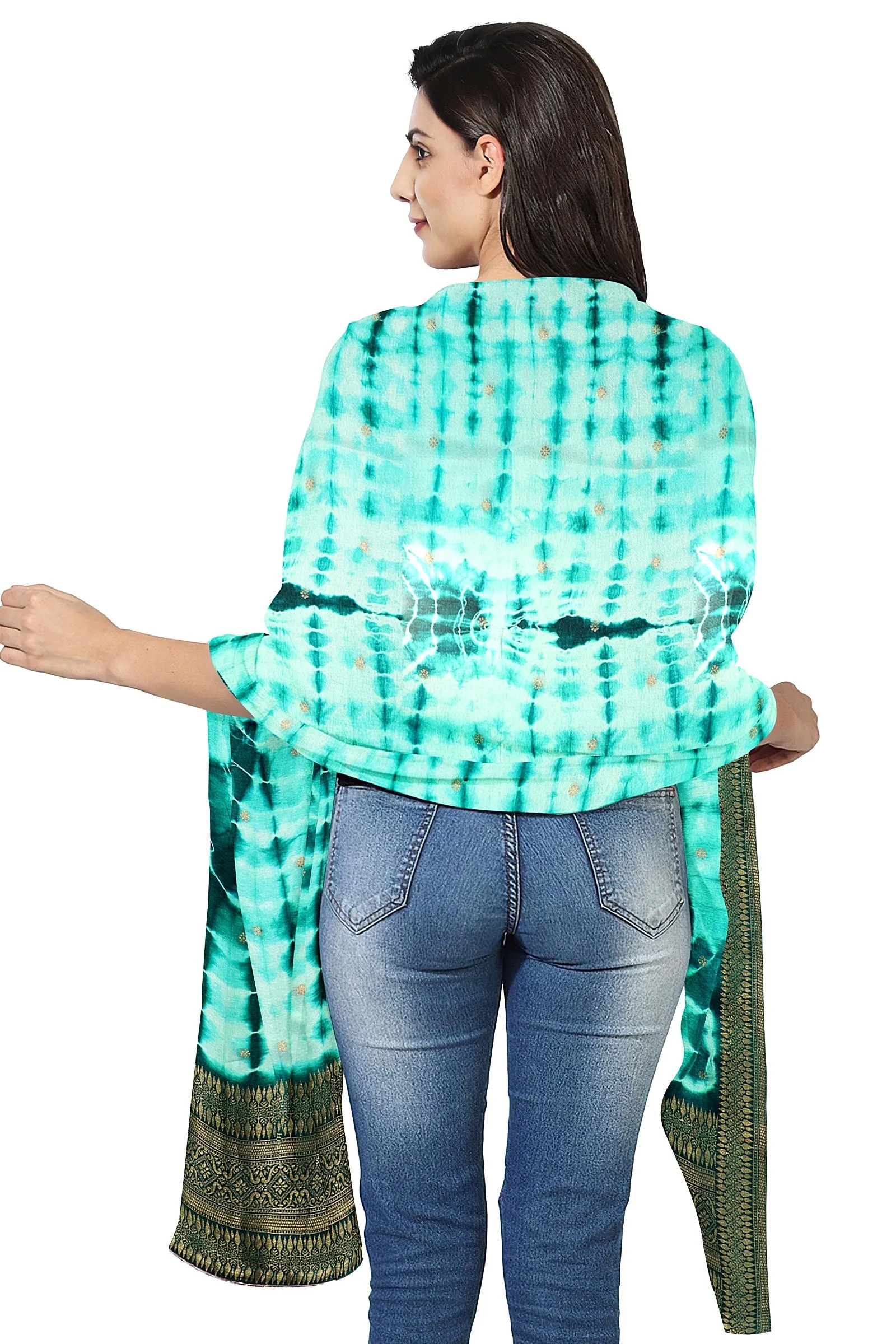 Trendy Multicolor Silk Jacquard Dupatta