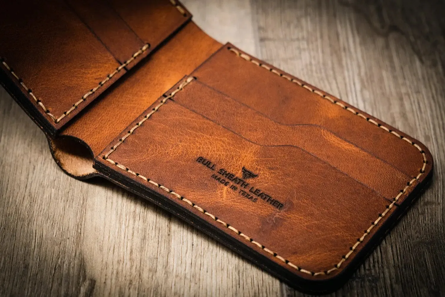 Western Bifold Wallet -  Chestnut Brown