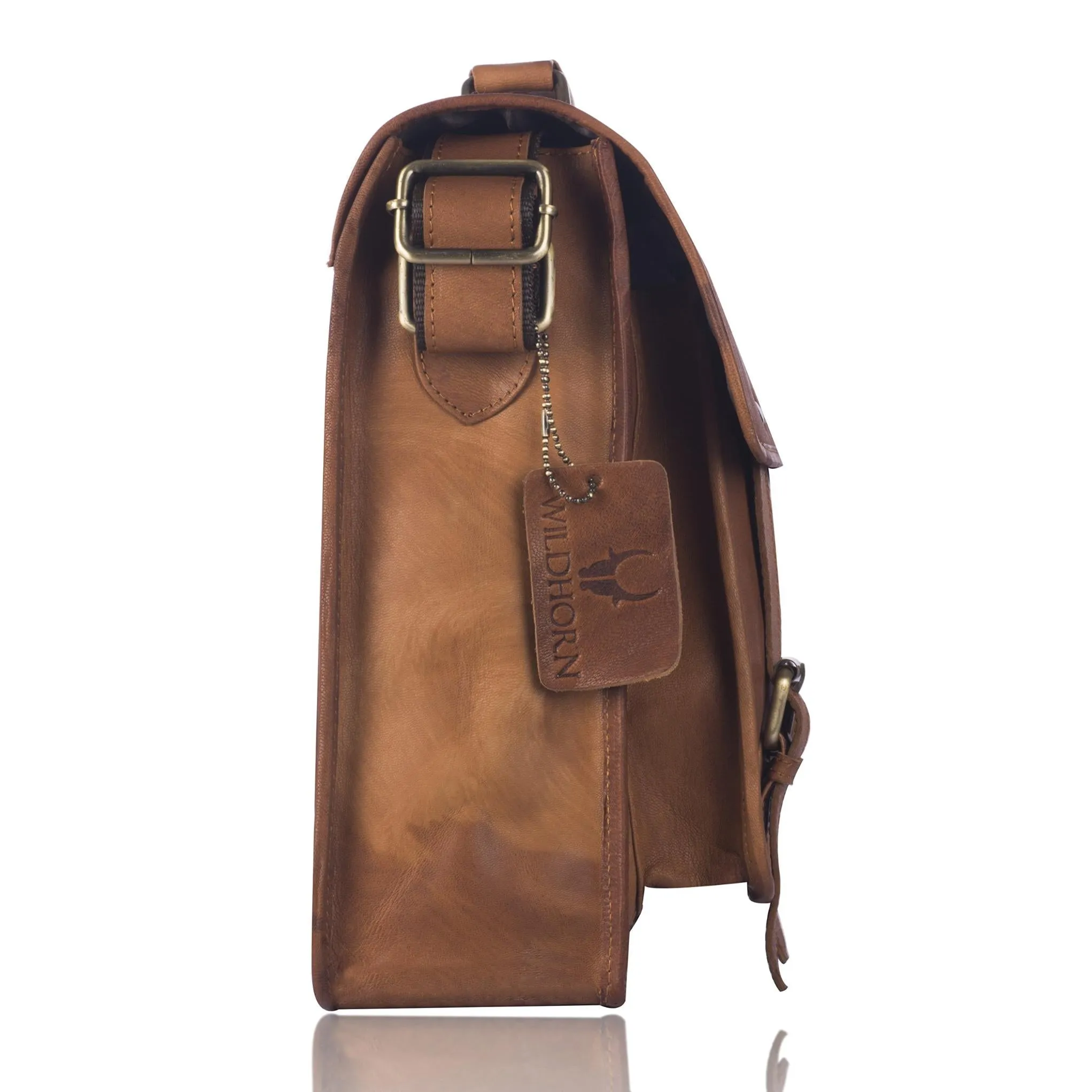 WILLOW Leather Laptop Messenger Bag for Men