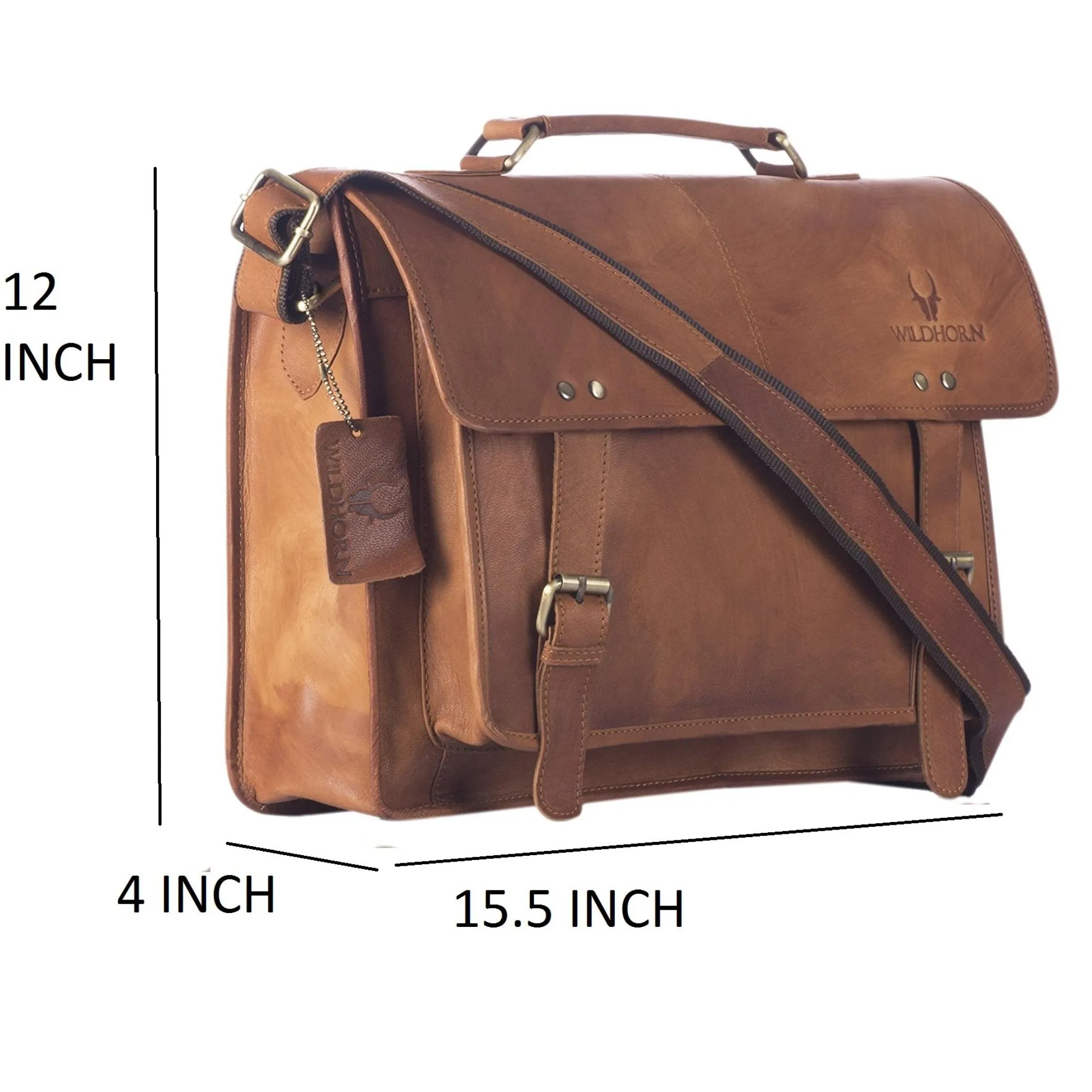 WILLOW Leather Laptop Messenger Bag for Men