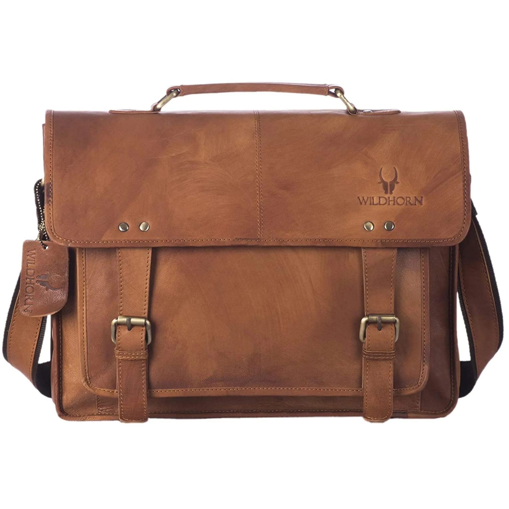 WILLOW Leather Laptop Messenger Bag for Men