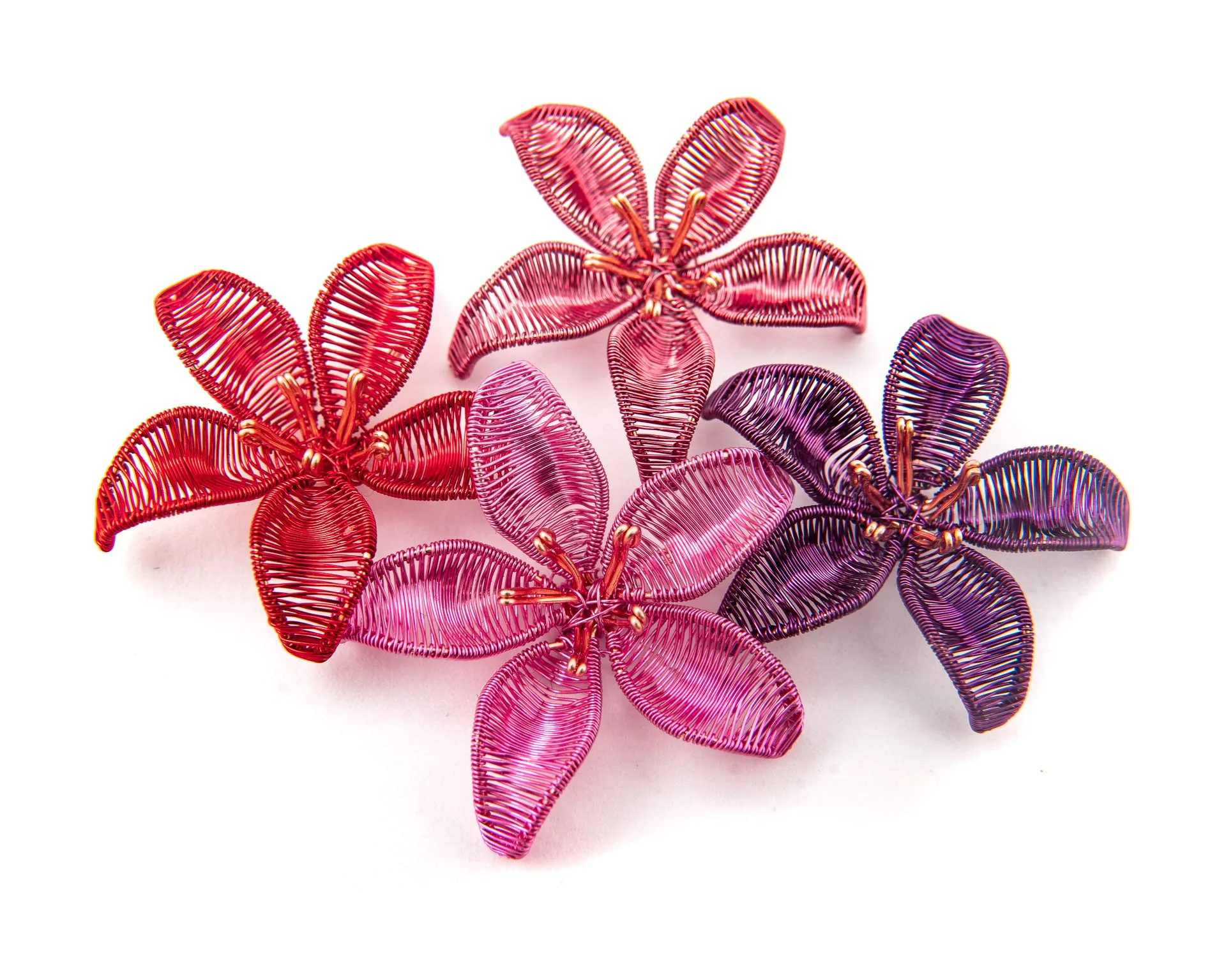 Wireart Lily Pendant, Pink